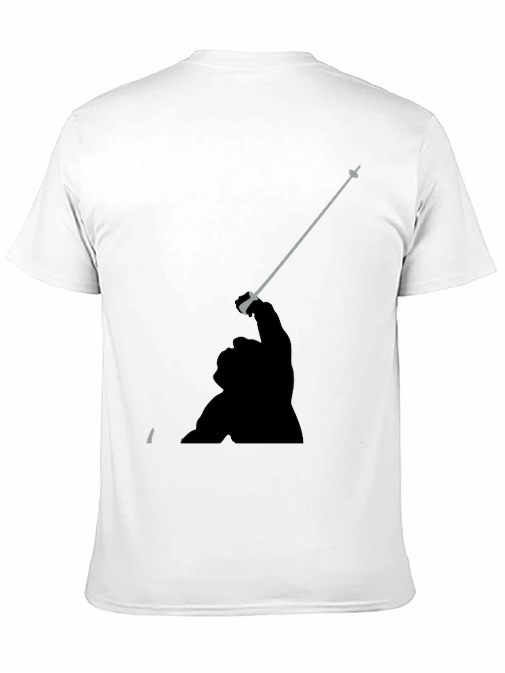 Fencing Silhouette Black T-Shirt