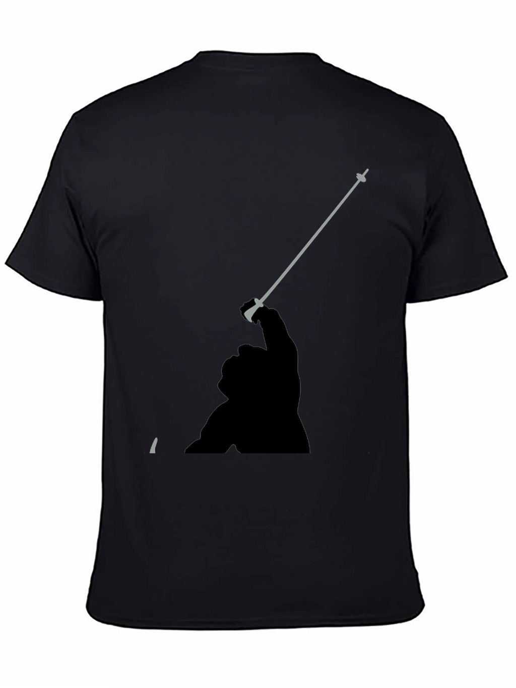 Fencing Silhouette Black T-Shirt