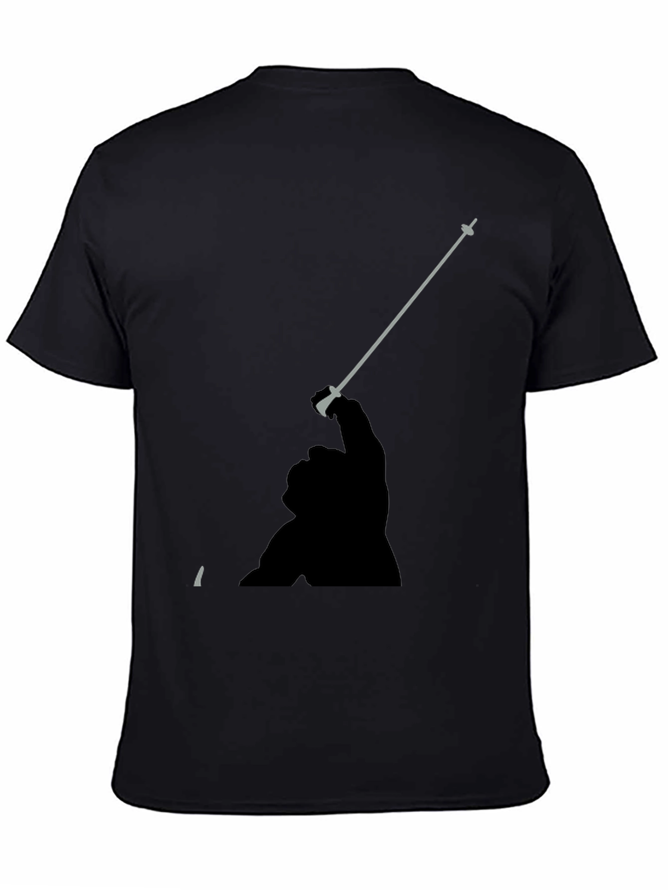 Fencing Silhouette Black T-Shirt