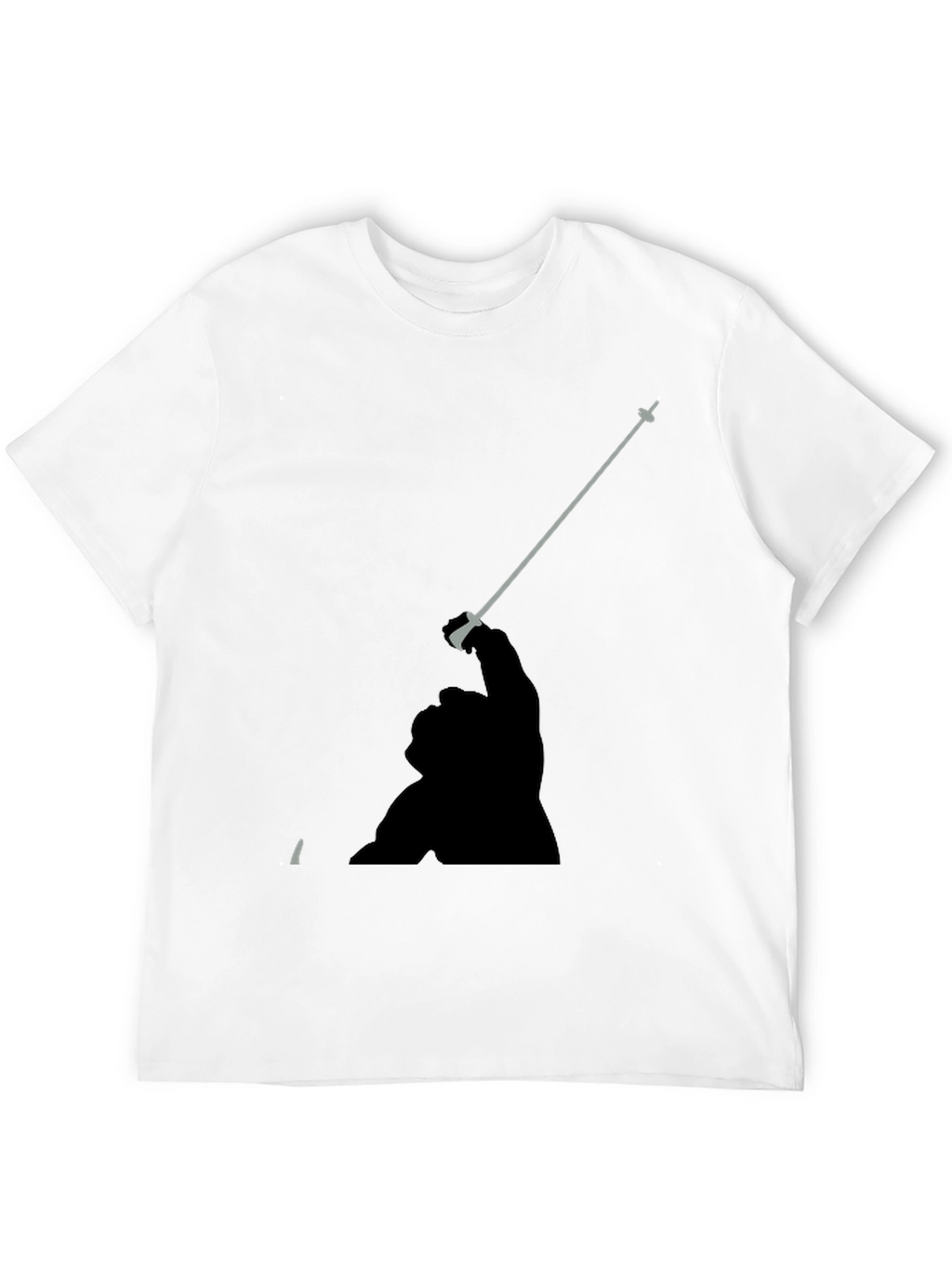 Fencing Silhouette Black T-Shirt