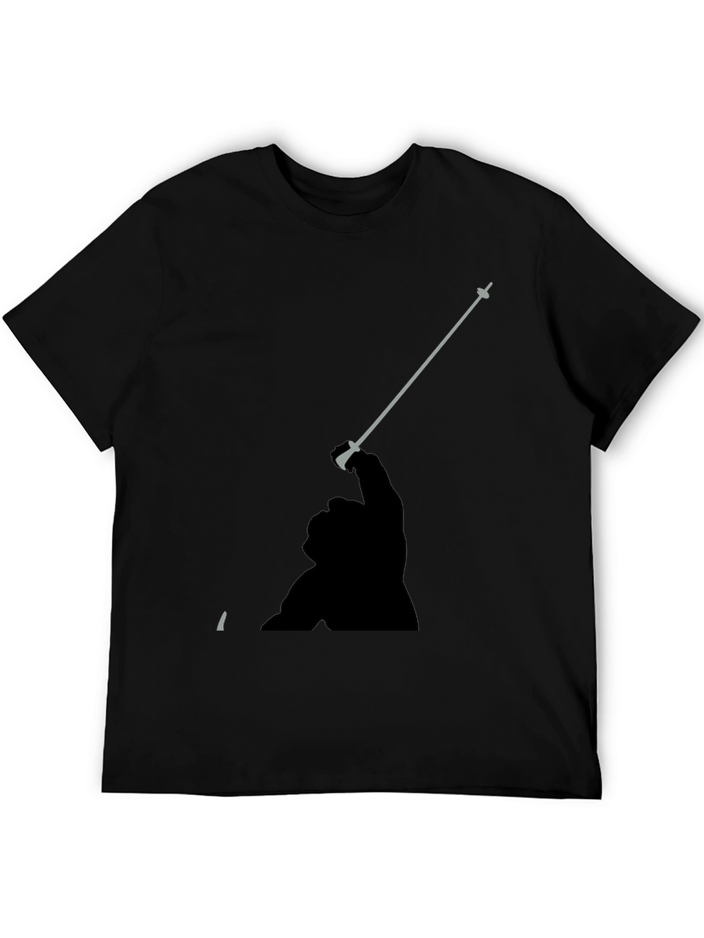 Fencing Silhouette Black T-Shirt