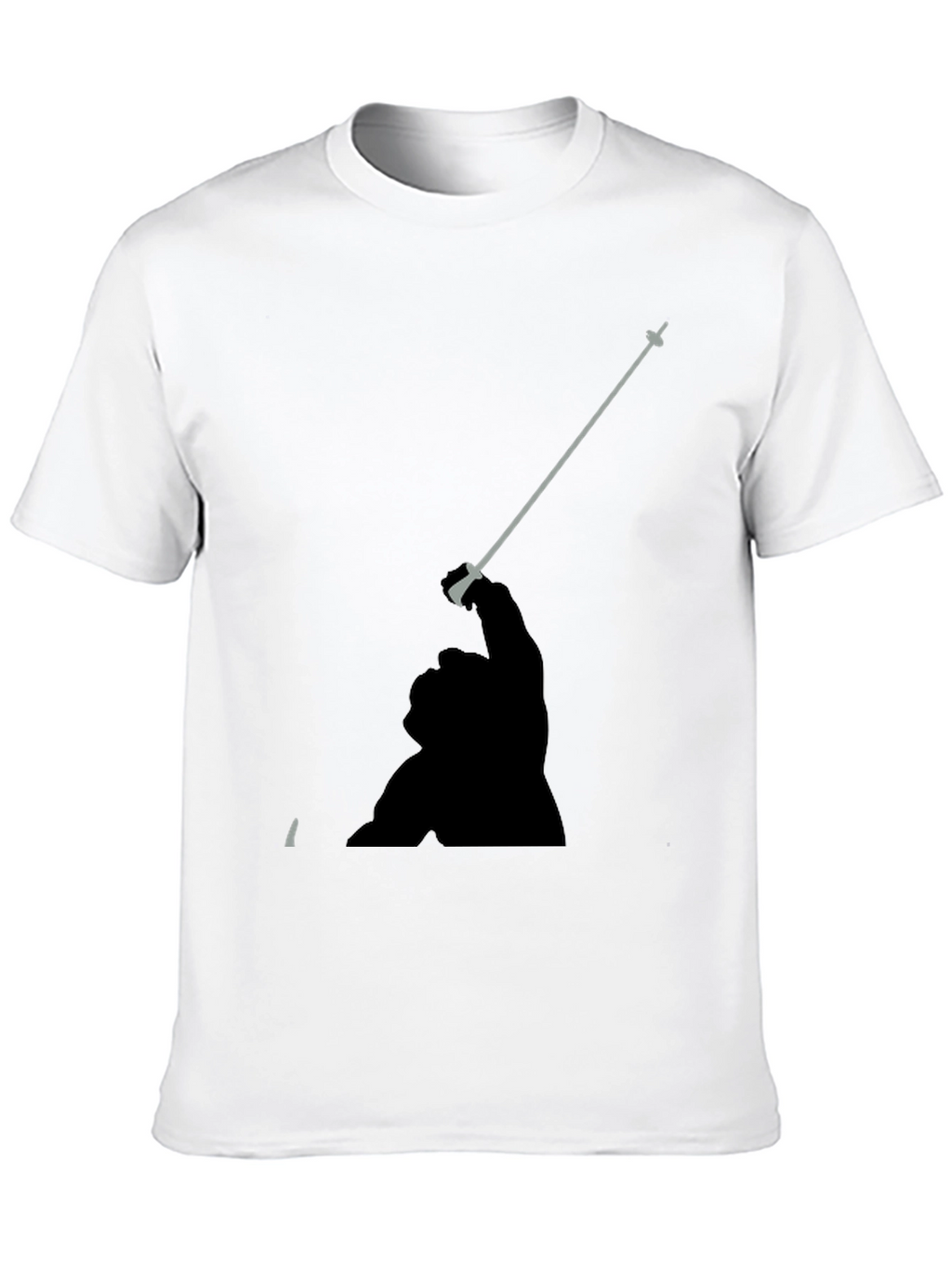 Fencing Silhouette Black T-Shirt