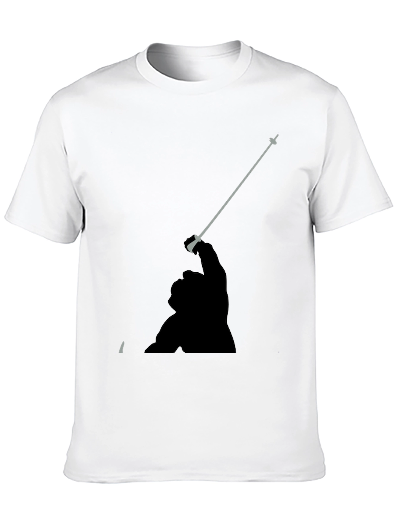 Fencing Silhouette Black T-Shirt