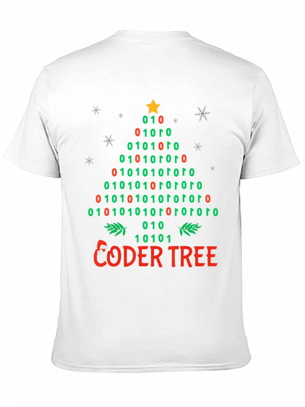 Coder Tree Binary Christmas T-Shirt