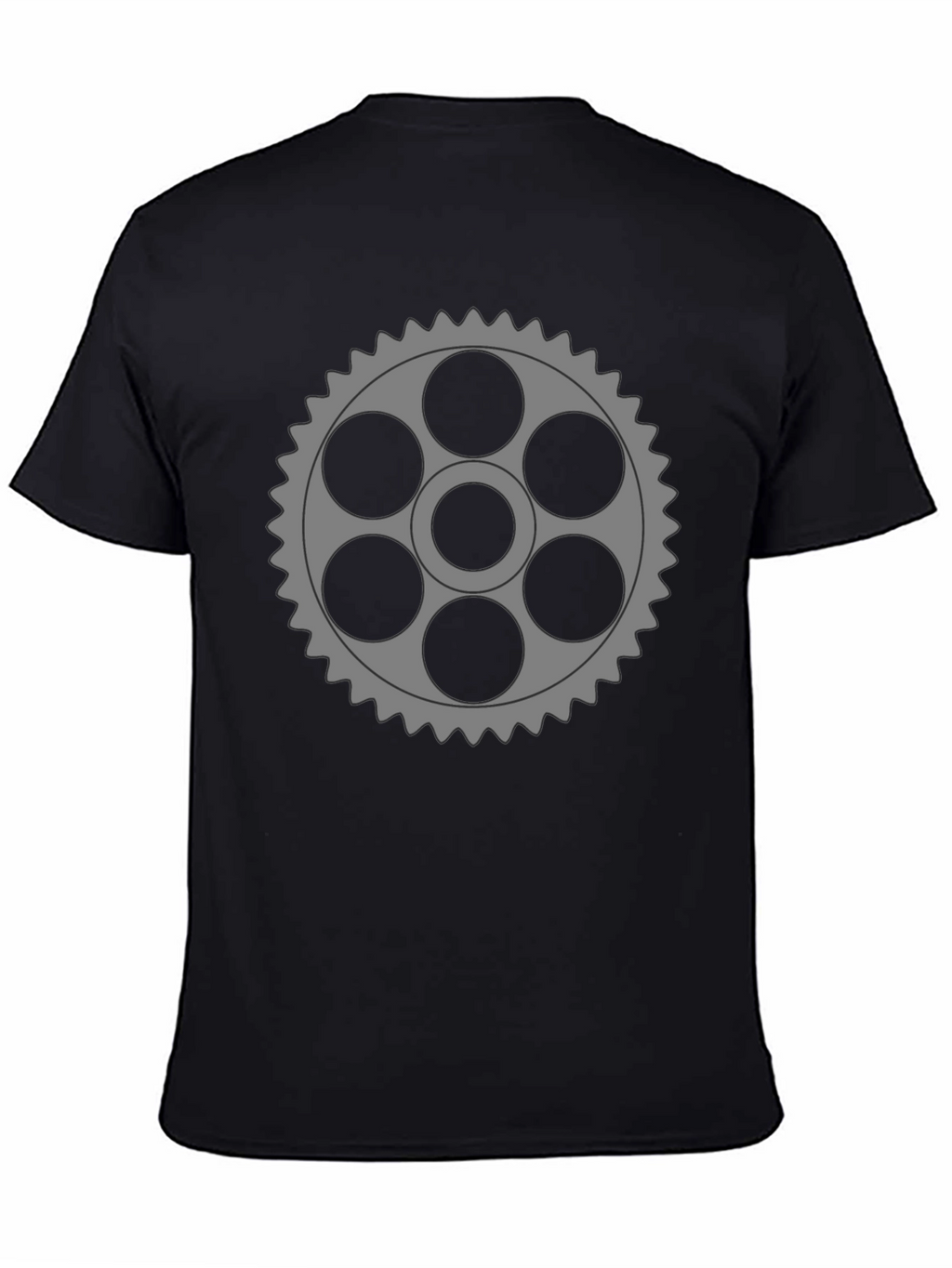 Gear Graphic Black T-Shirt - Unique Design