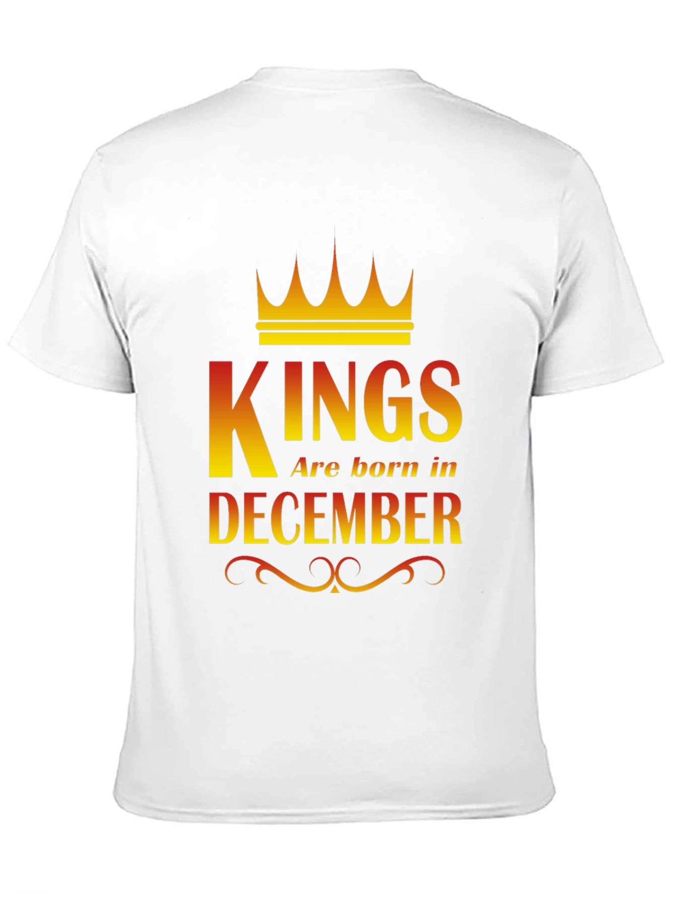 Kings Are Born In December Black T-Shirt
