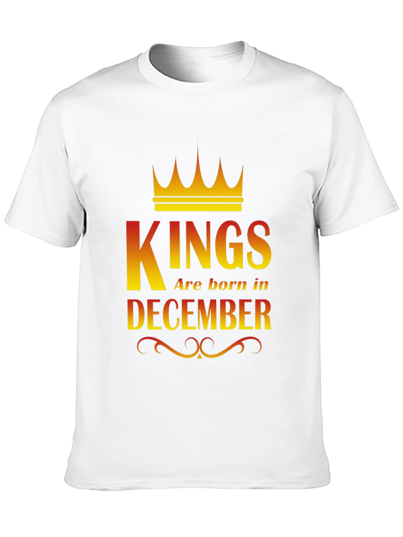 Kings Are Born In December Black T-Shirt