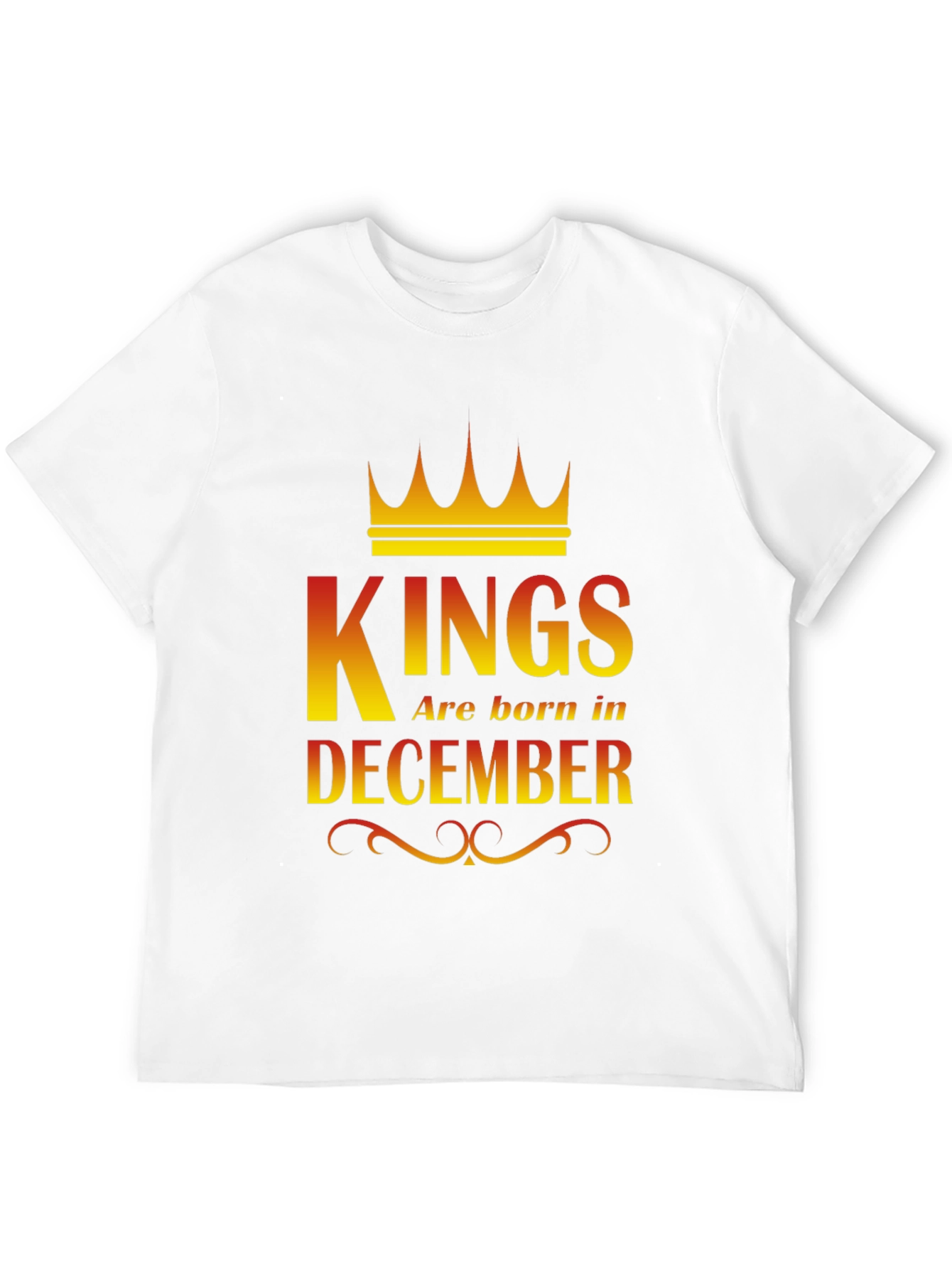 Kings Are Born In December Black T-Shirt
