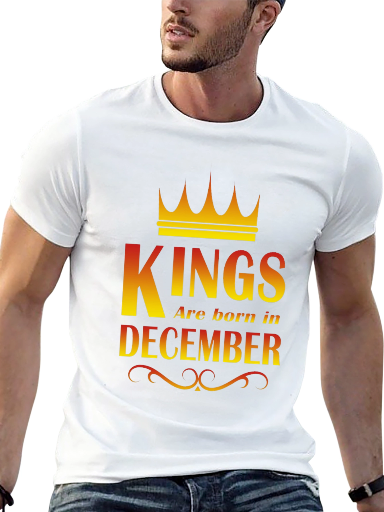 Kings Are Born In December Black T-Shirt