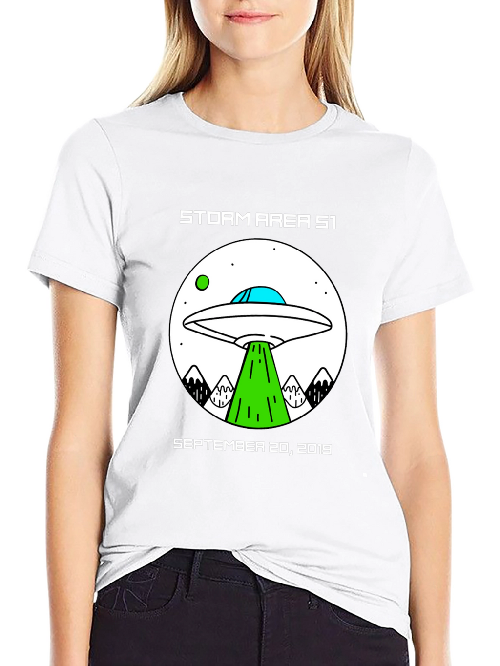 Storm Area 51 UFO Graphic T-Shirt