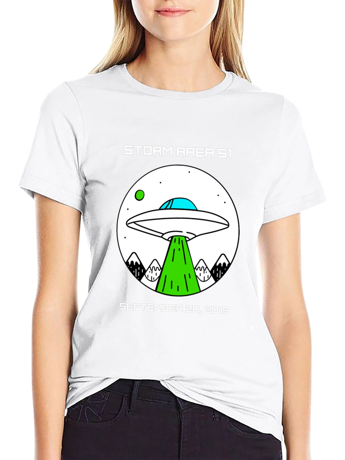 Storm Area 51 UFO Graphic T-Shirt
