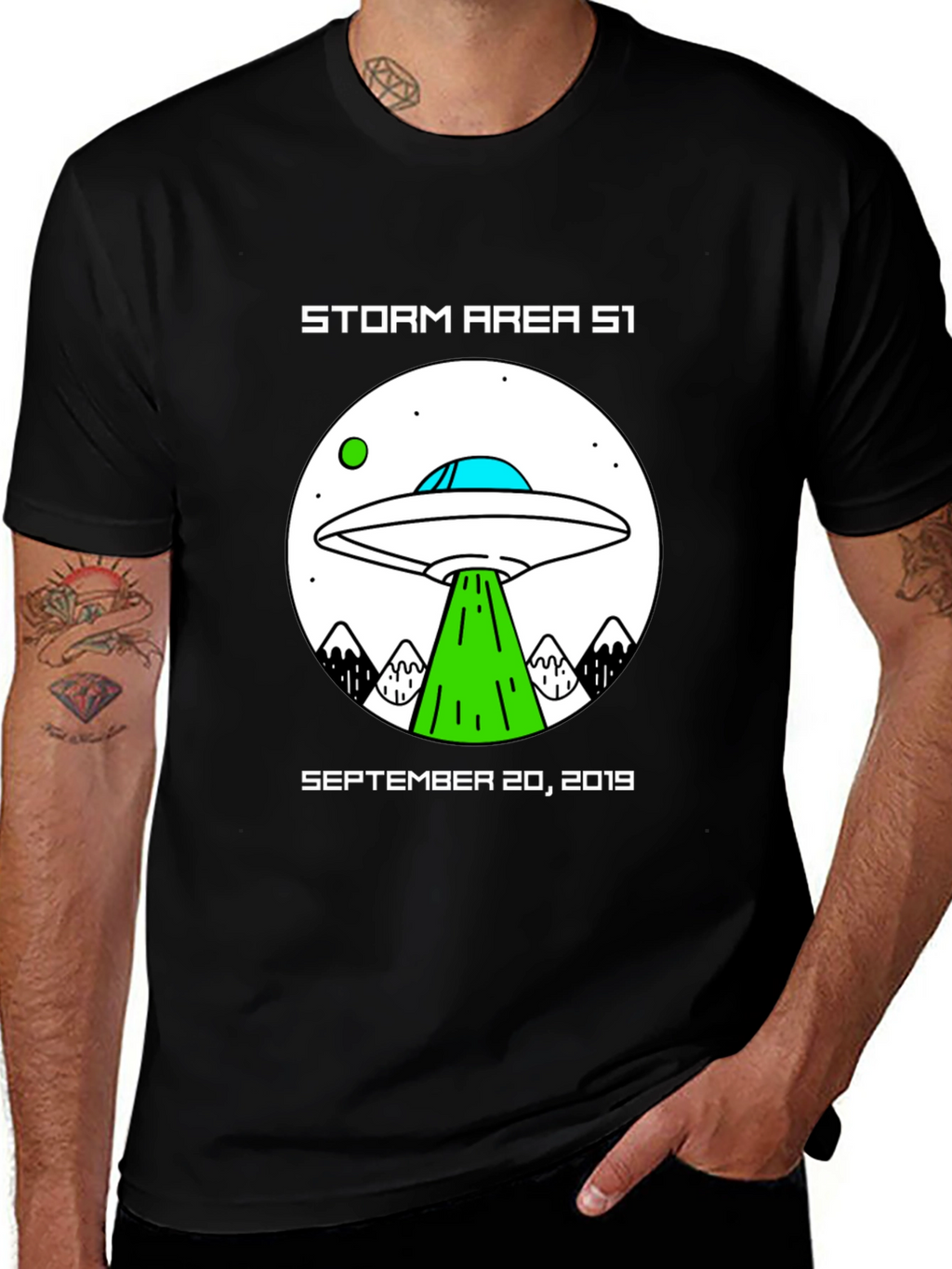 Storm Area 51 UFO Graphic T-Shirt