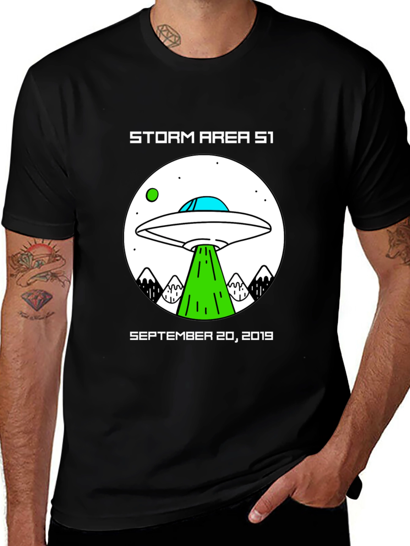 Storm Area 51 UFO Graphic T-Shirt