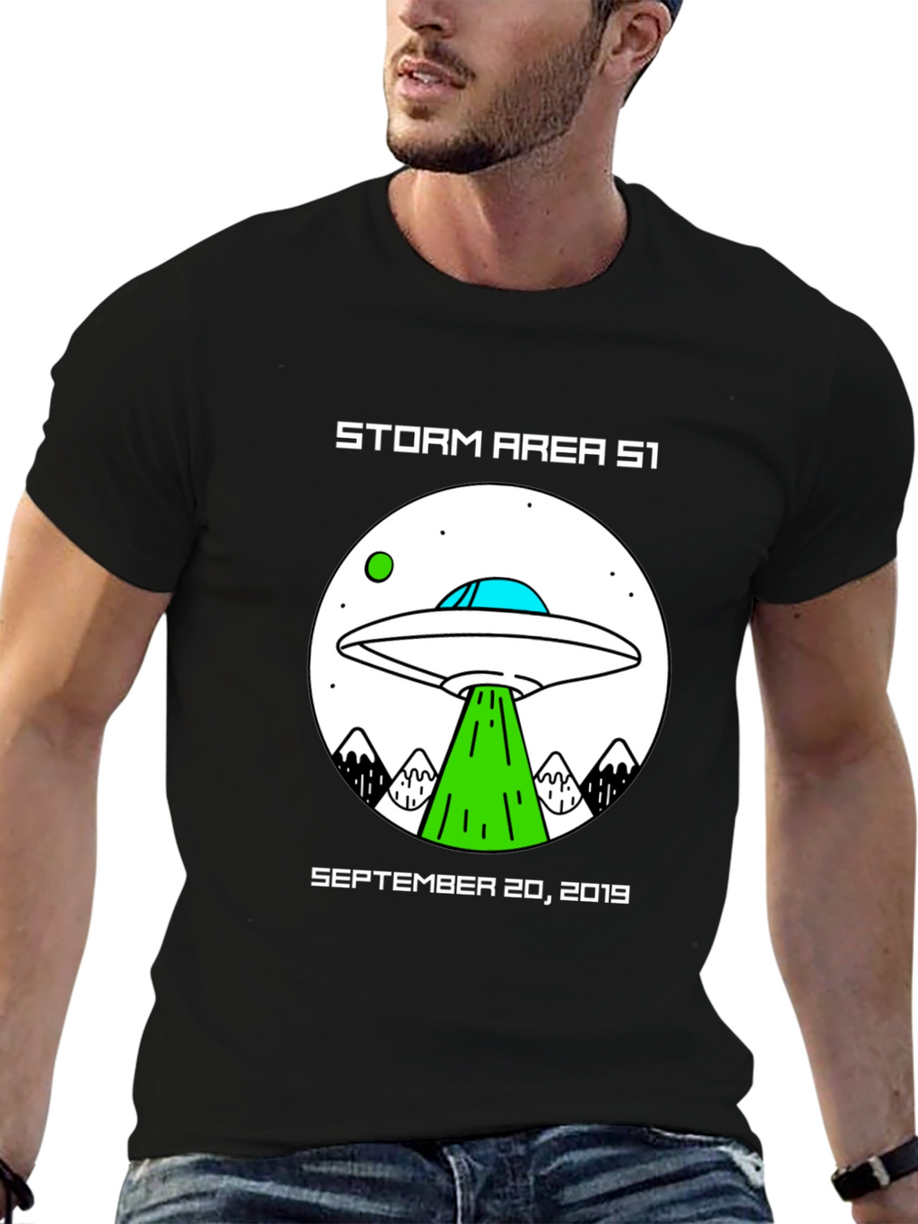 Storm Area 51 UFO Graphic T-Shirt