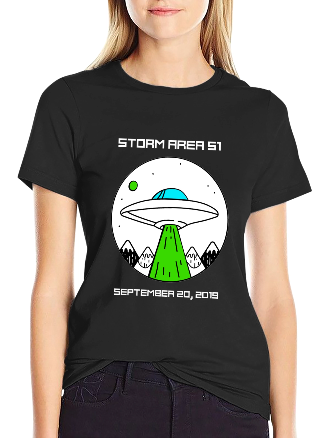 Storm Area 51 UFO Graphic T-Shirt