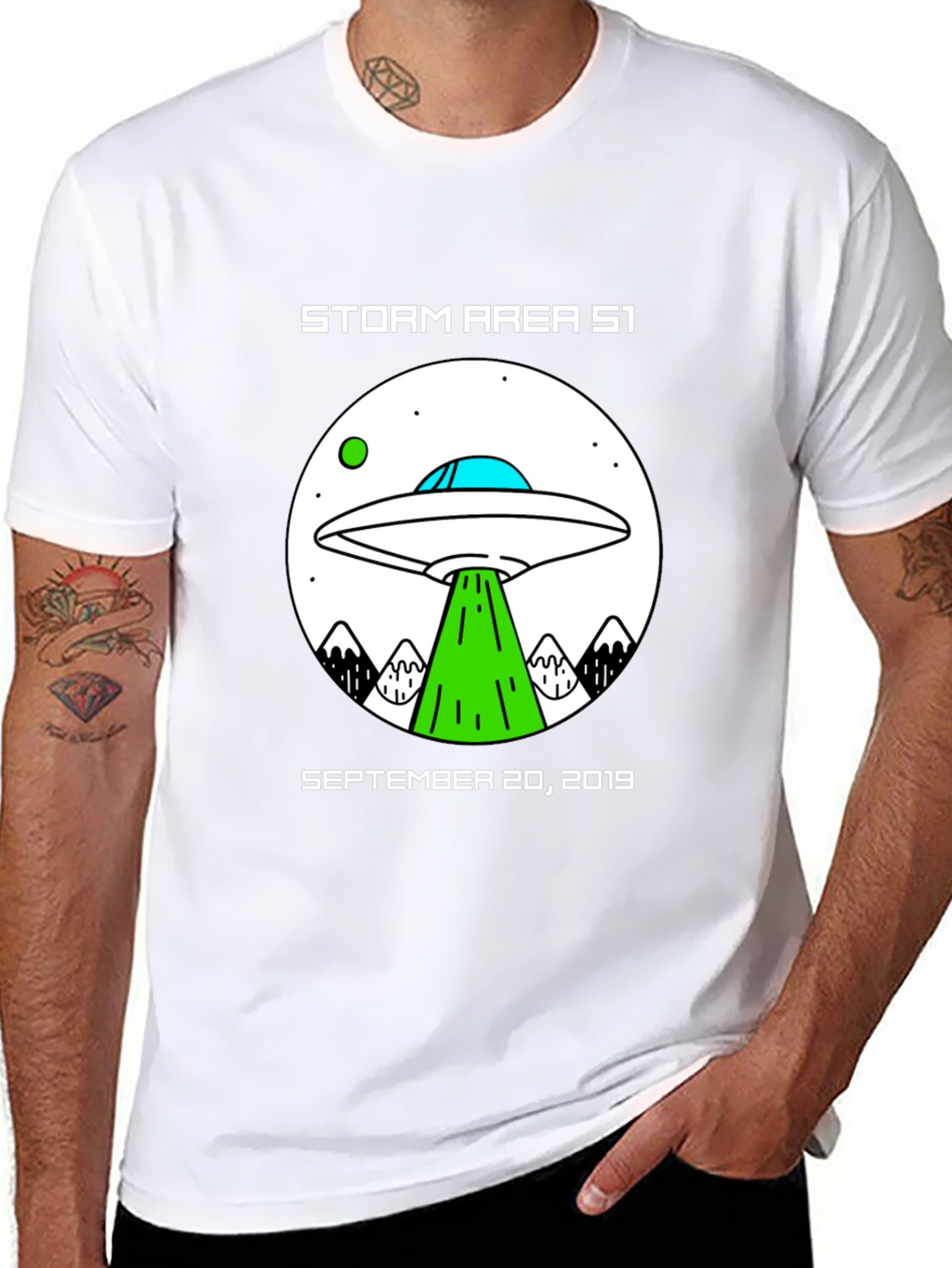 Storm Area 51 UFO Graphic T-Shirt