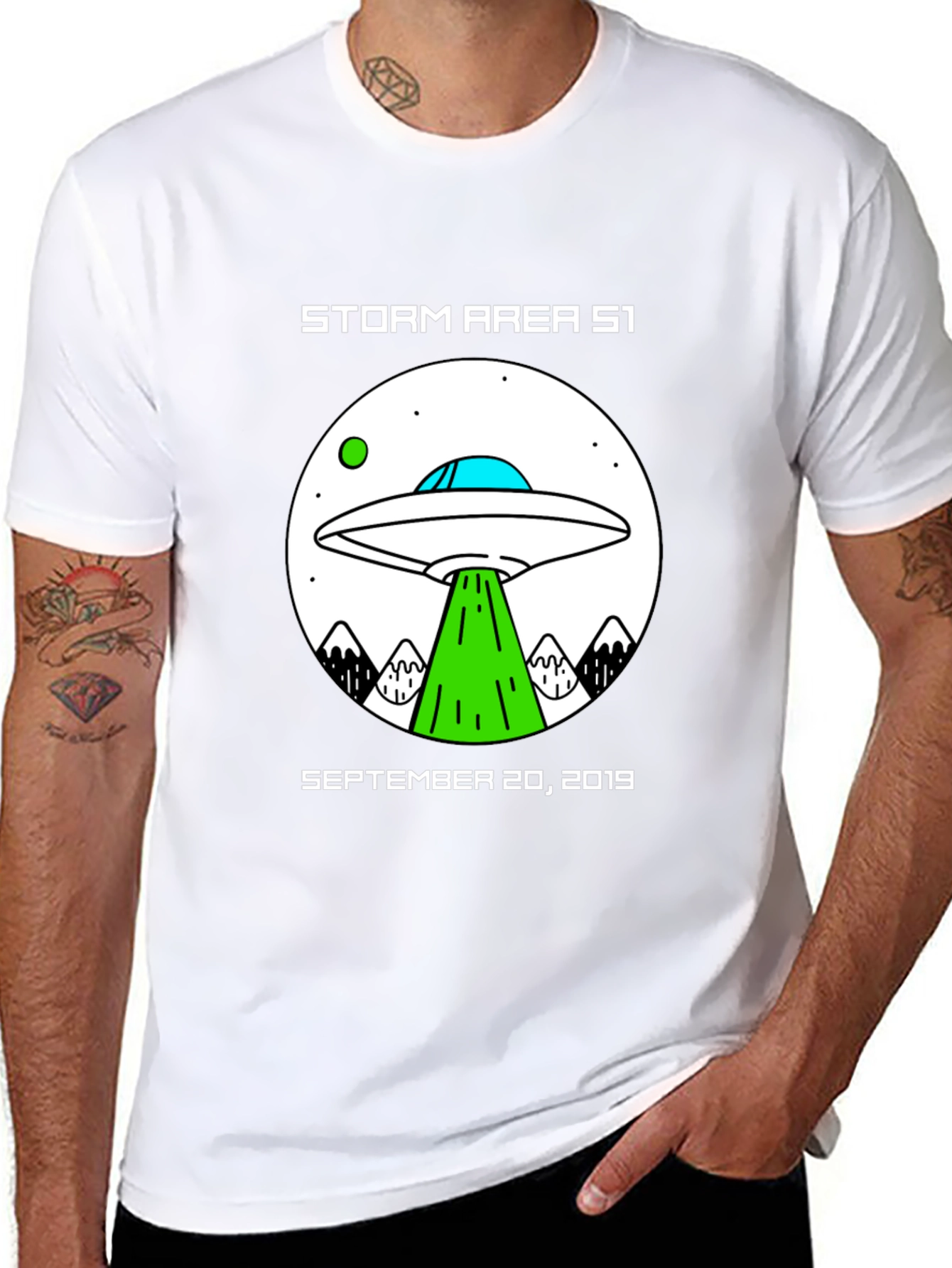 Storm Area 51 UFO Graphic T-Shirt