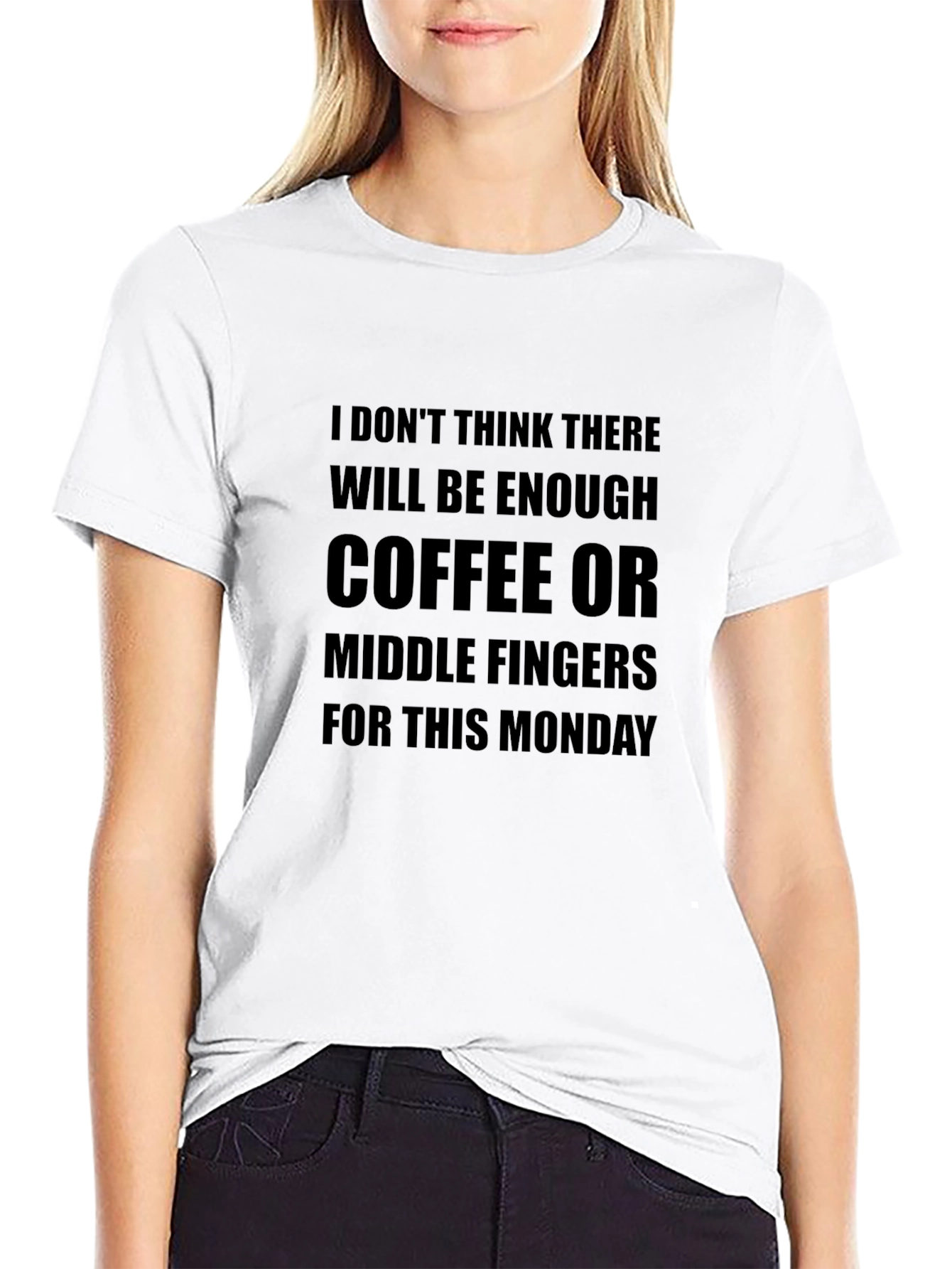 Monday Mood T-Shirt - Coffee & Middle Fingers