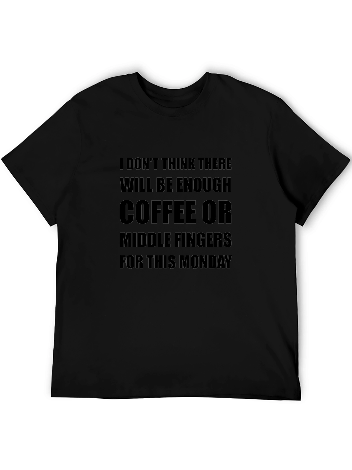 Monday Mood T-Shirt - Coffee & Middle Fingers