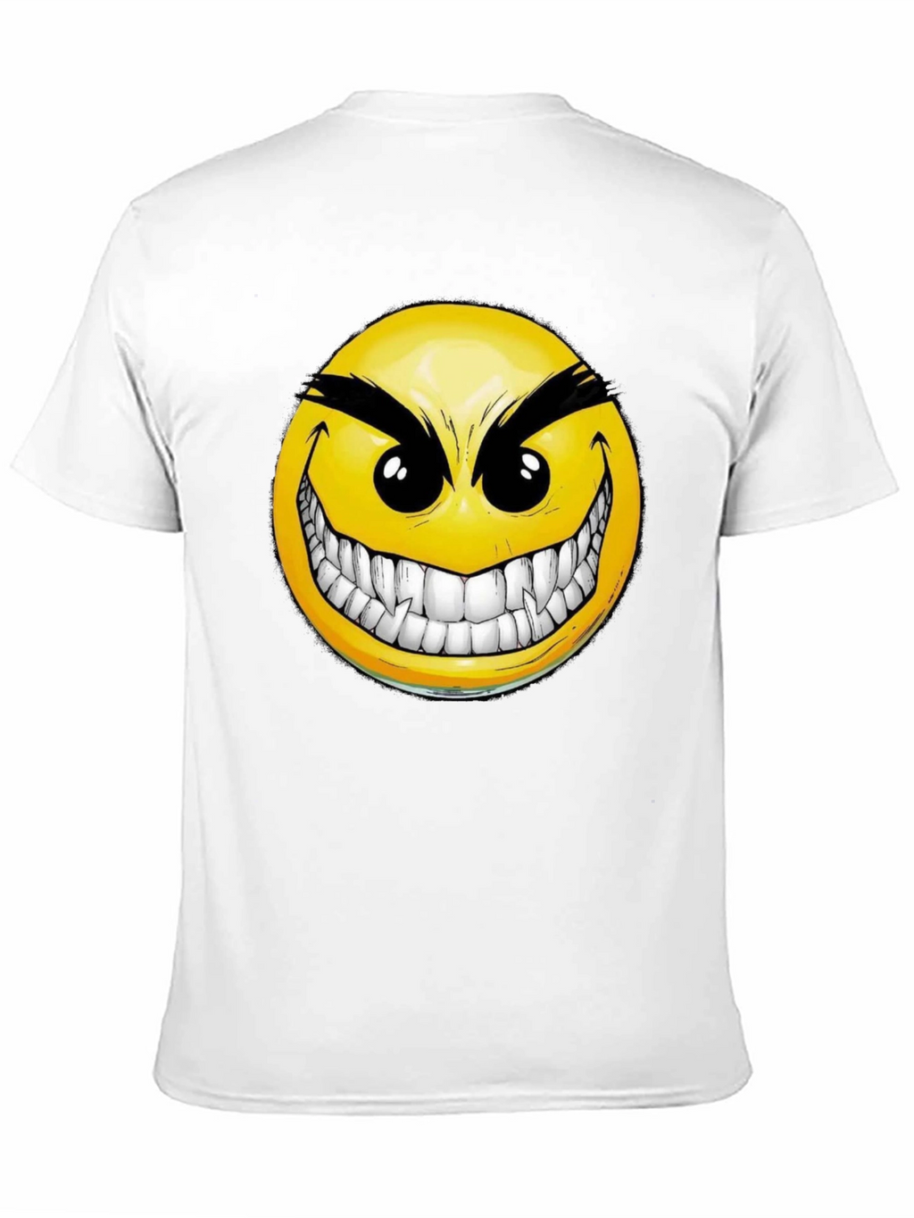 Evil Grin Smiley Face Graphic T-Shirt