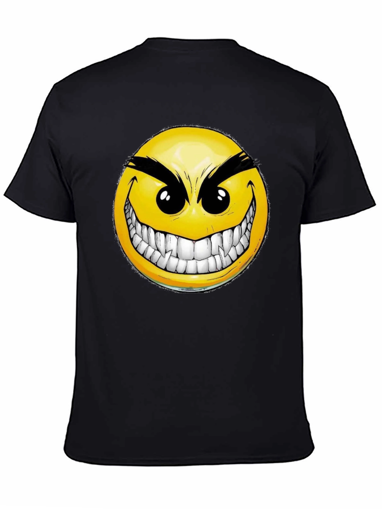 Evil Grin Smiley Face Graphic T-Shirt