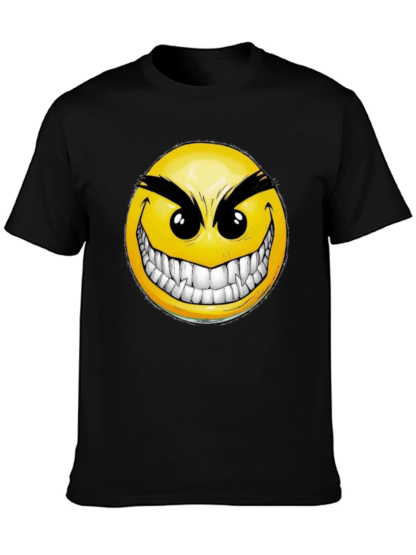 Evil Grin Smiley Face Graphic T-Shirt