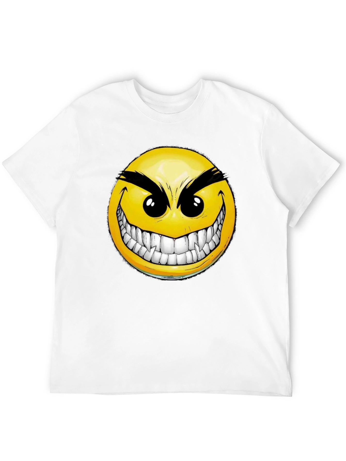 Evil Grin Smiley Face Graphic T-Shirt