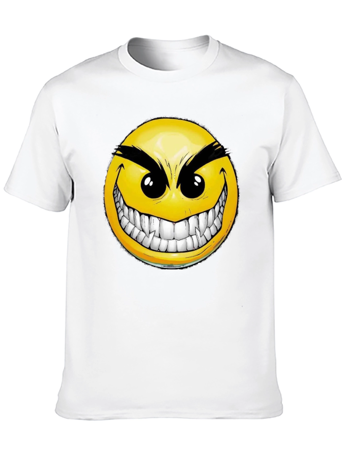 Evil Grin Smiley Face Graphic T-Shirt
