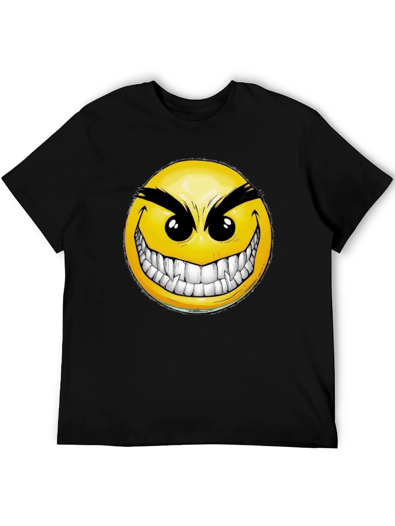 Evil Grin Smiley Face Graphic T-Shirt
