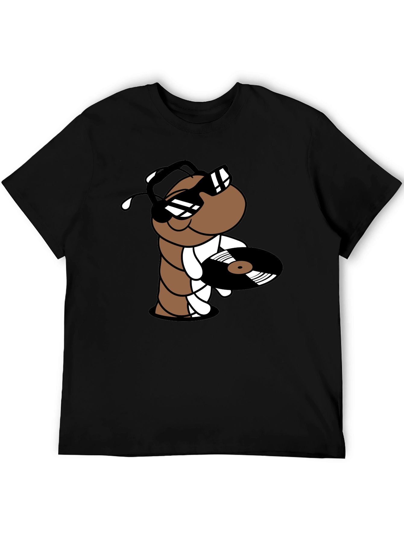 Cool DJ Worm Black T-Shirt