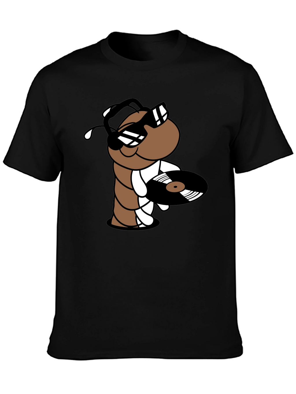 Cool DJ Worm Black T-Shirt