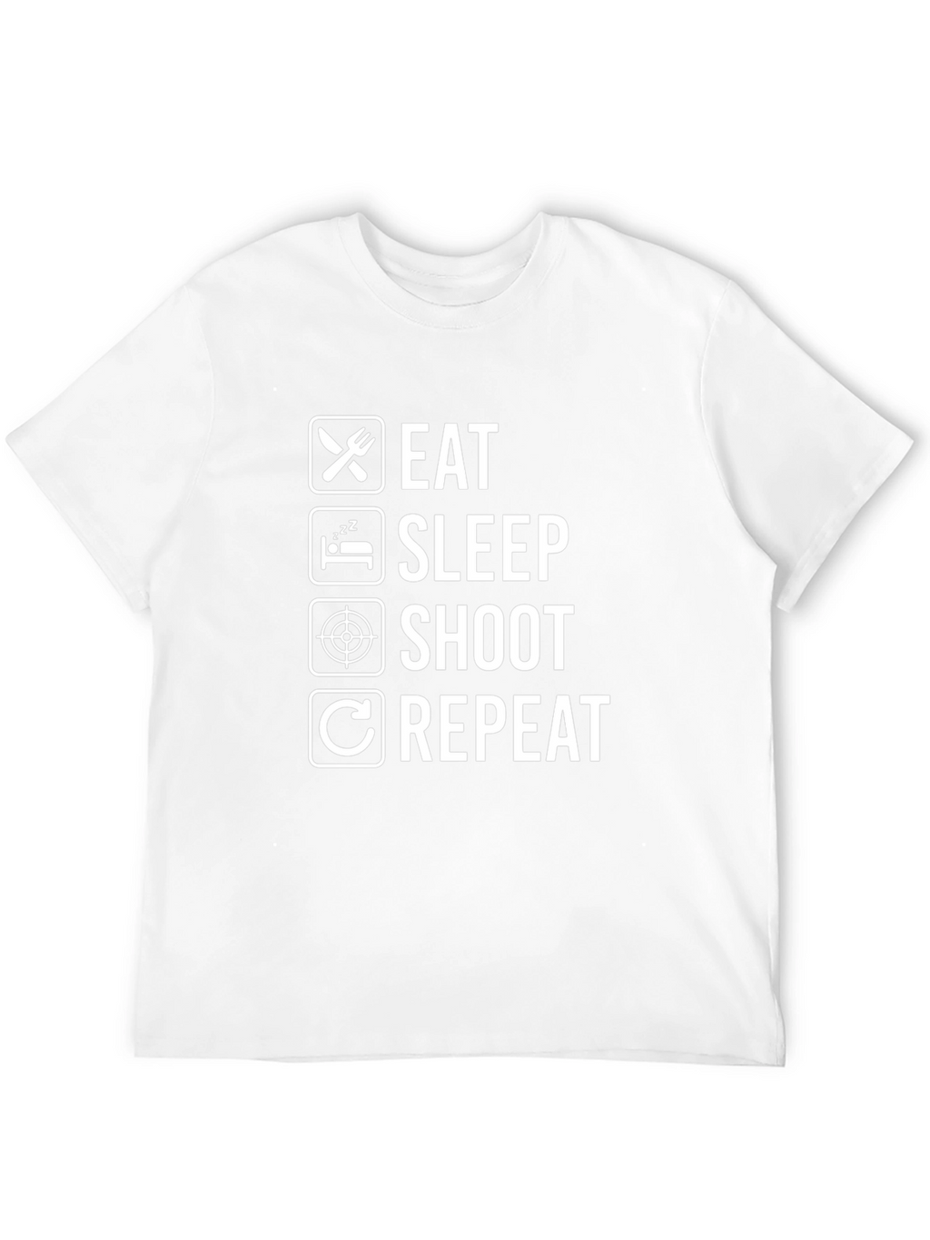 Eat Sleep Shoot Repeat Black Graphic Tee