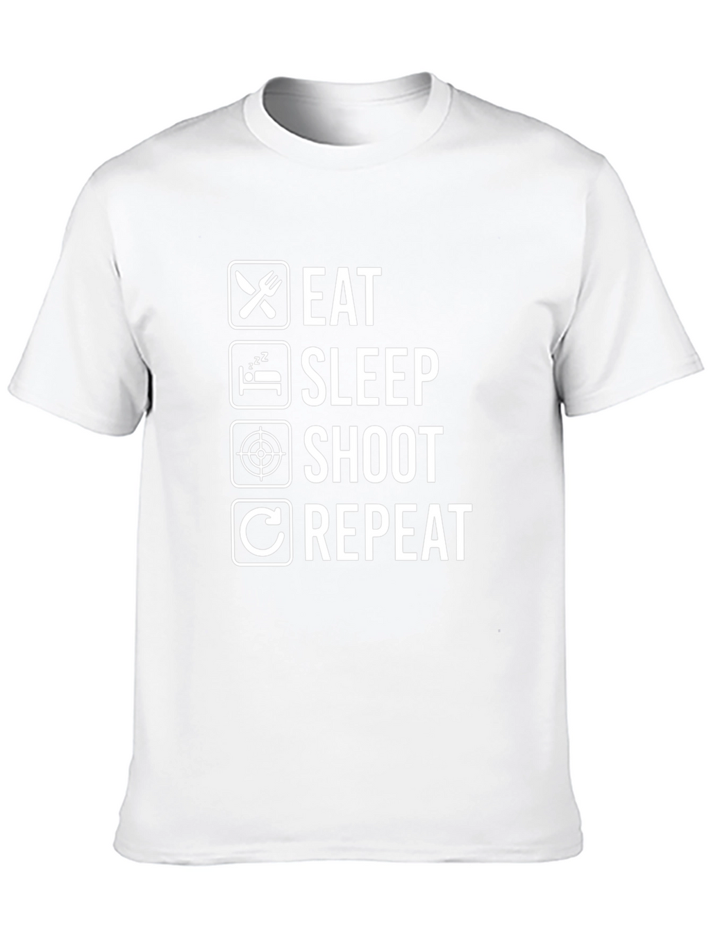 Eat Sleep Shoot Repeat Black Graphic Tee