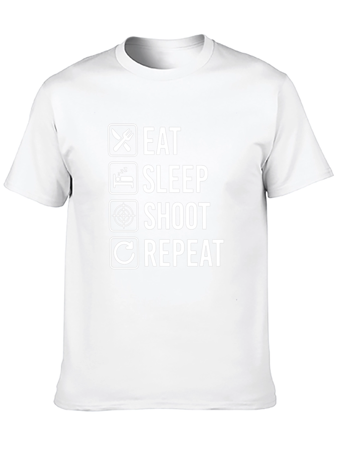 Eat Sleep Shoot Repeat Black Graphic Tee