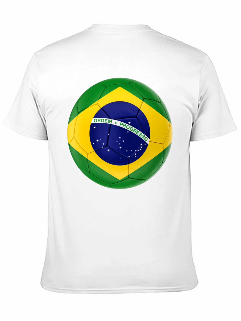 Brazil Flag Soccer Ball Graphic T-Shirt