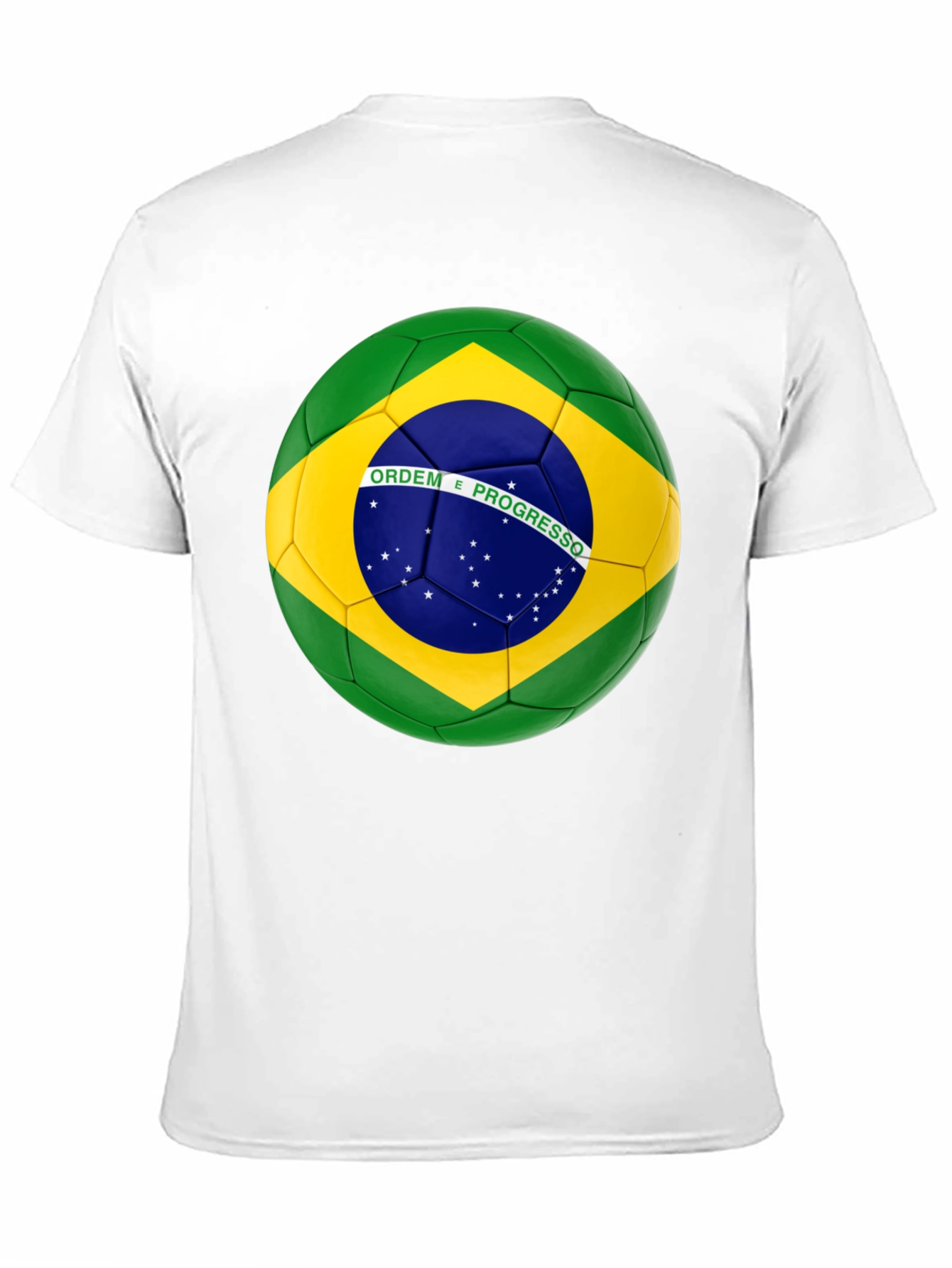 Brazil Flag Soccer Ball Graphic T-Shirt