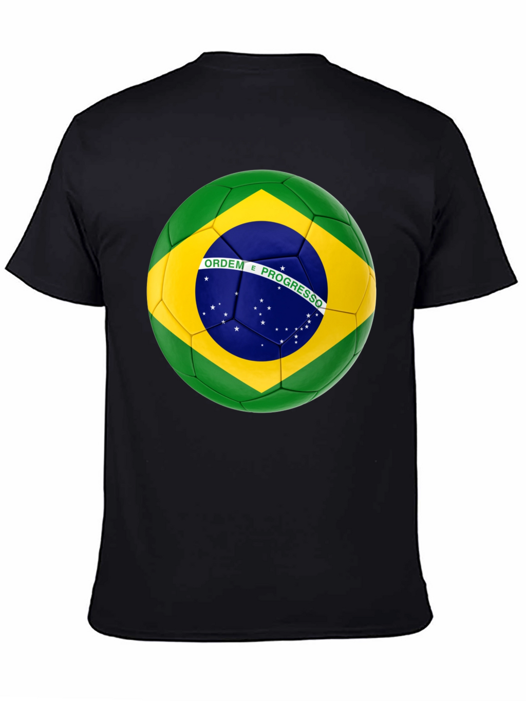 Brazil Flag Soccer Ball Graphic T-Shirt
