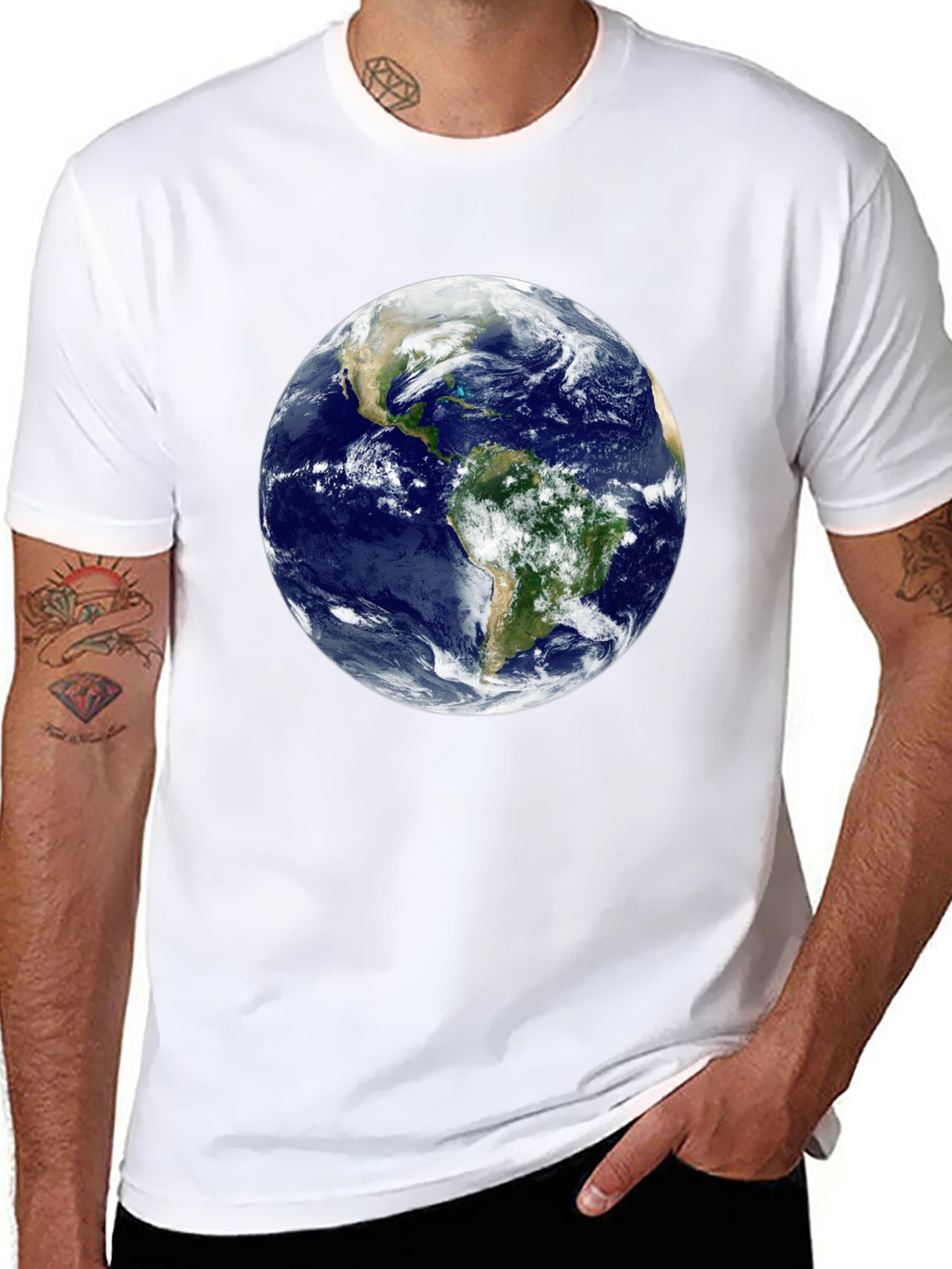 Earth Graphic Black T-Shirt - Global Awareness Tee