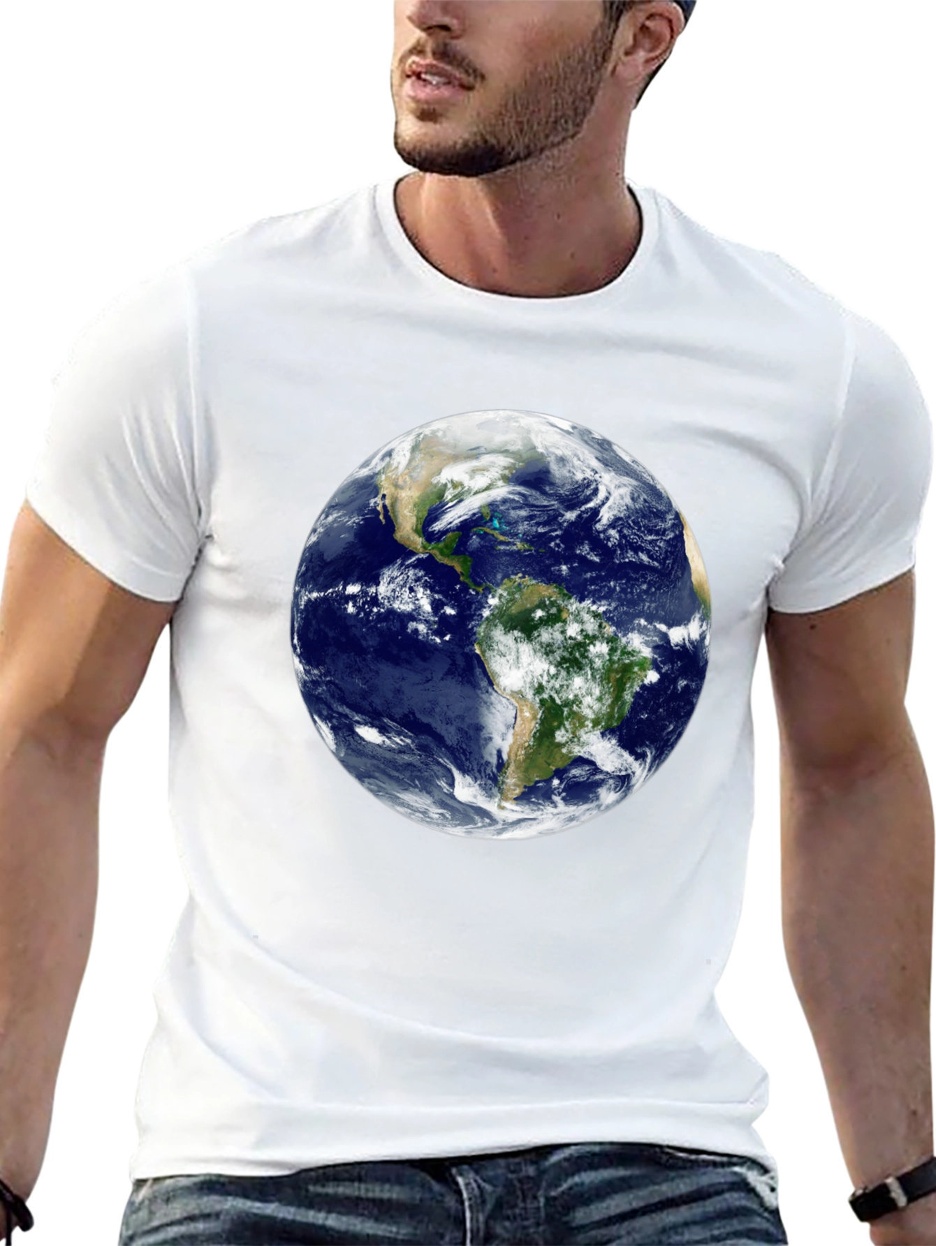 Earth Graphic Black T-Shirt - Global Awareness Tee