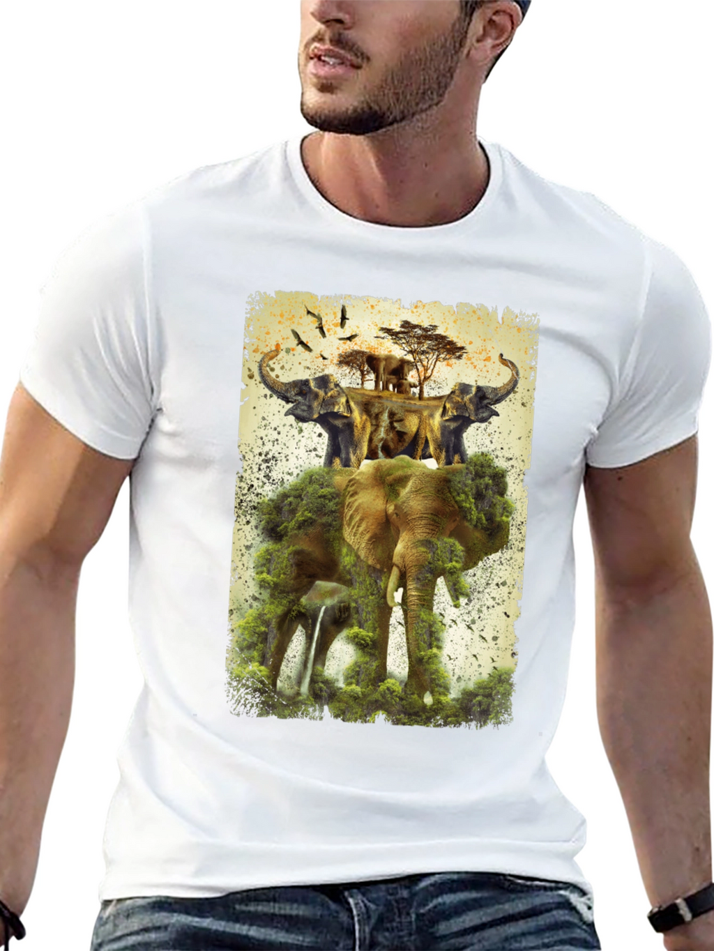 Elephant Kingdom Mens Graphic Tee