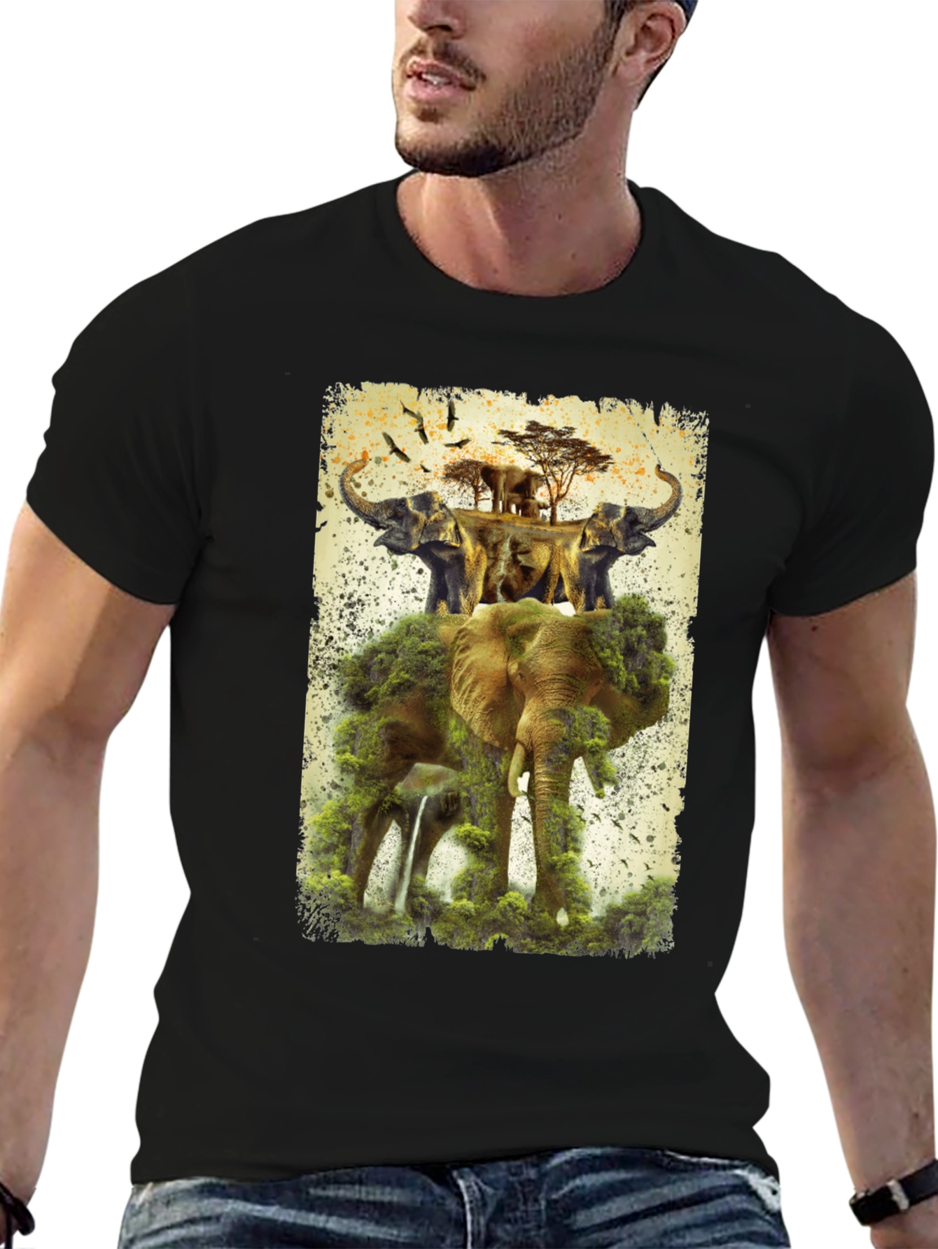 Elephant Kingdom Mens Graphic Tee