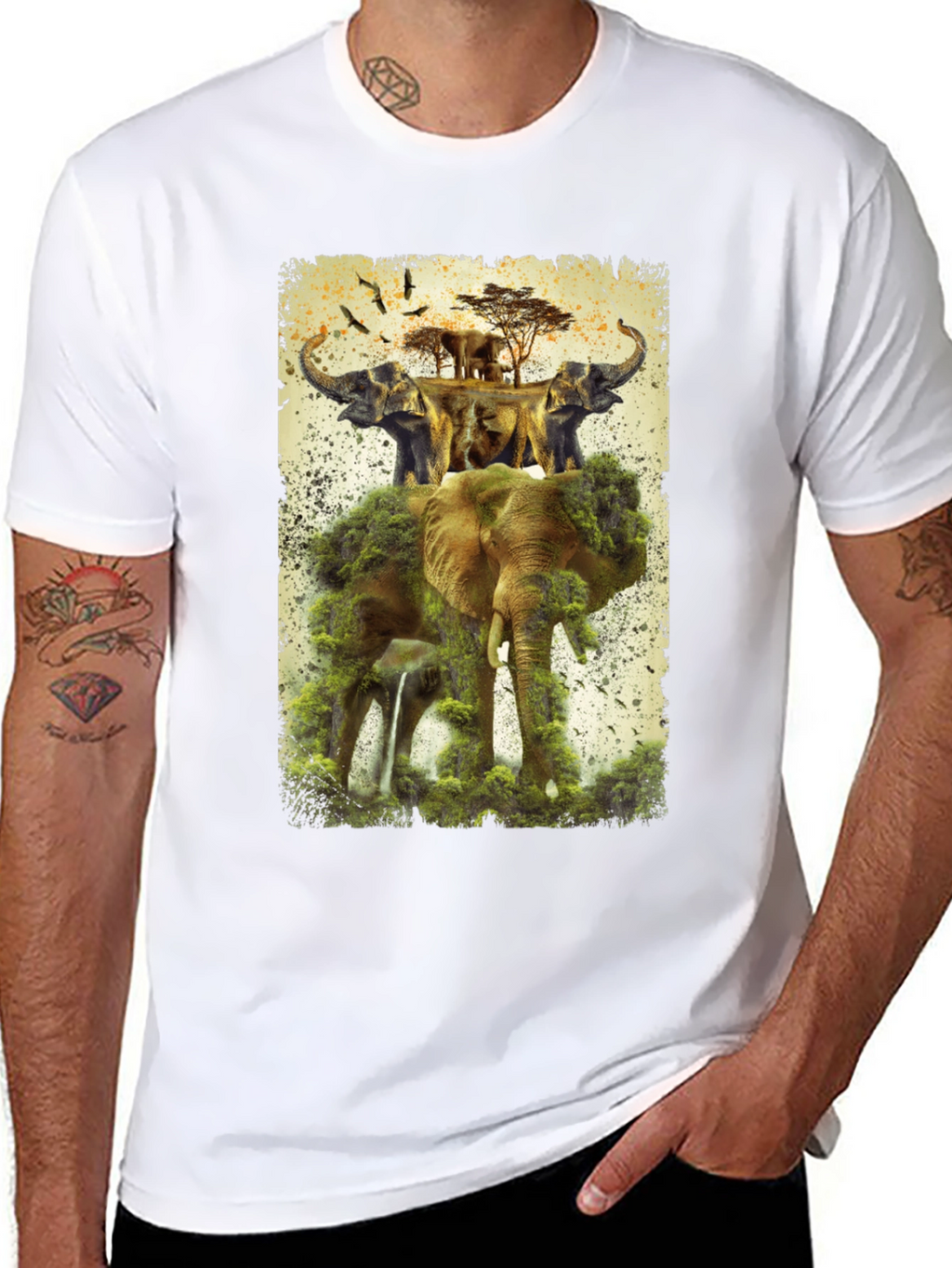 Elephant Kingdom Mens Graphic Tee