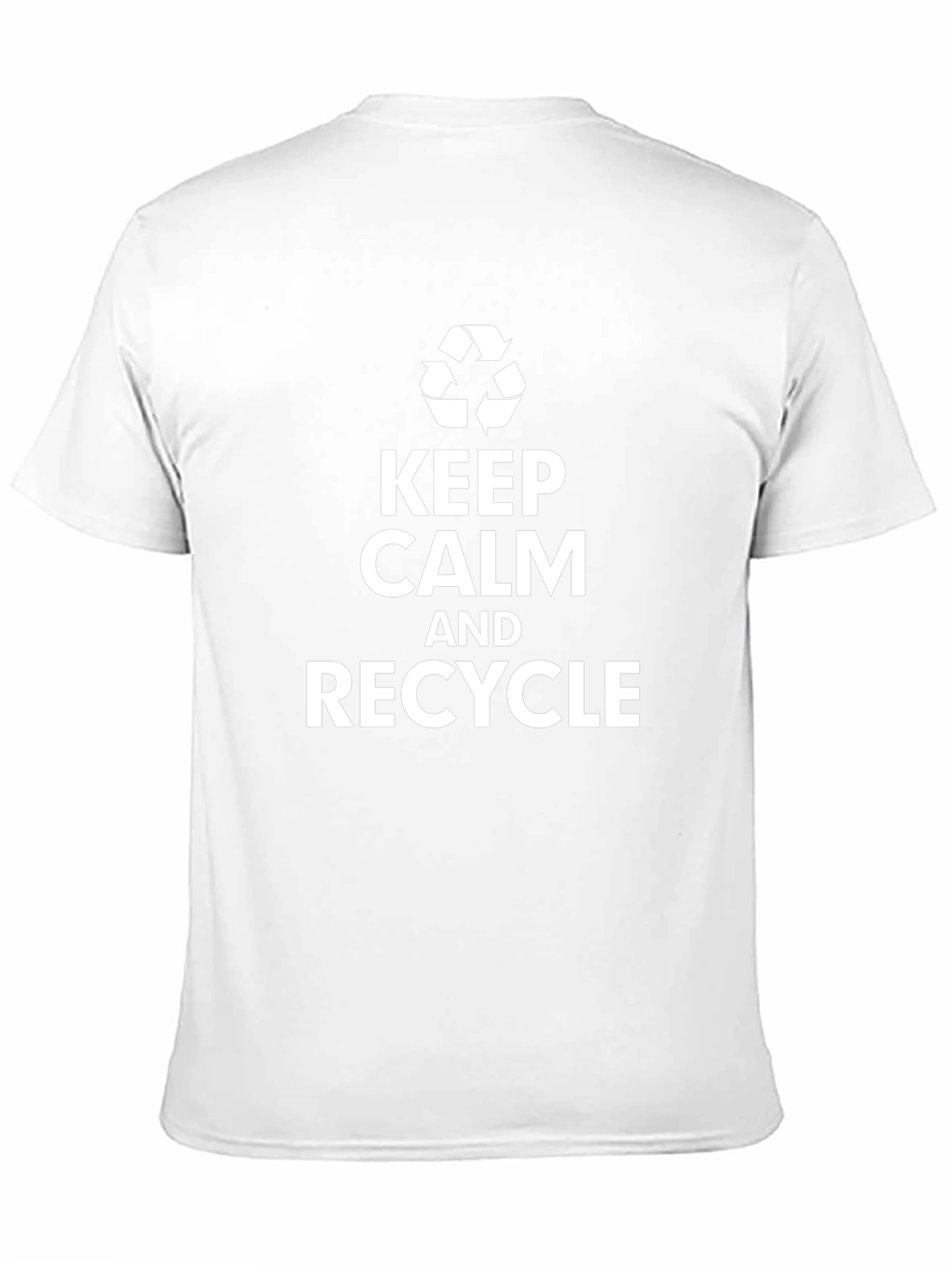 Keep Calm and Recycle Graphic Tee - Black Cotton T-Shirt