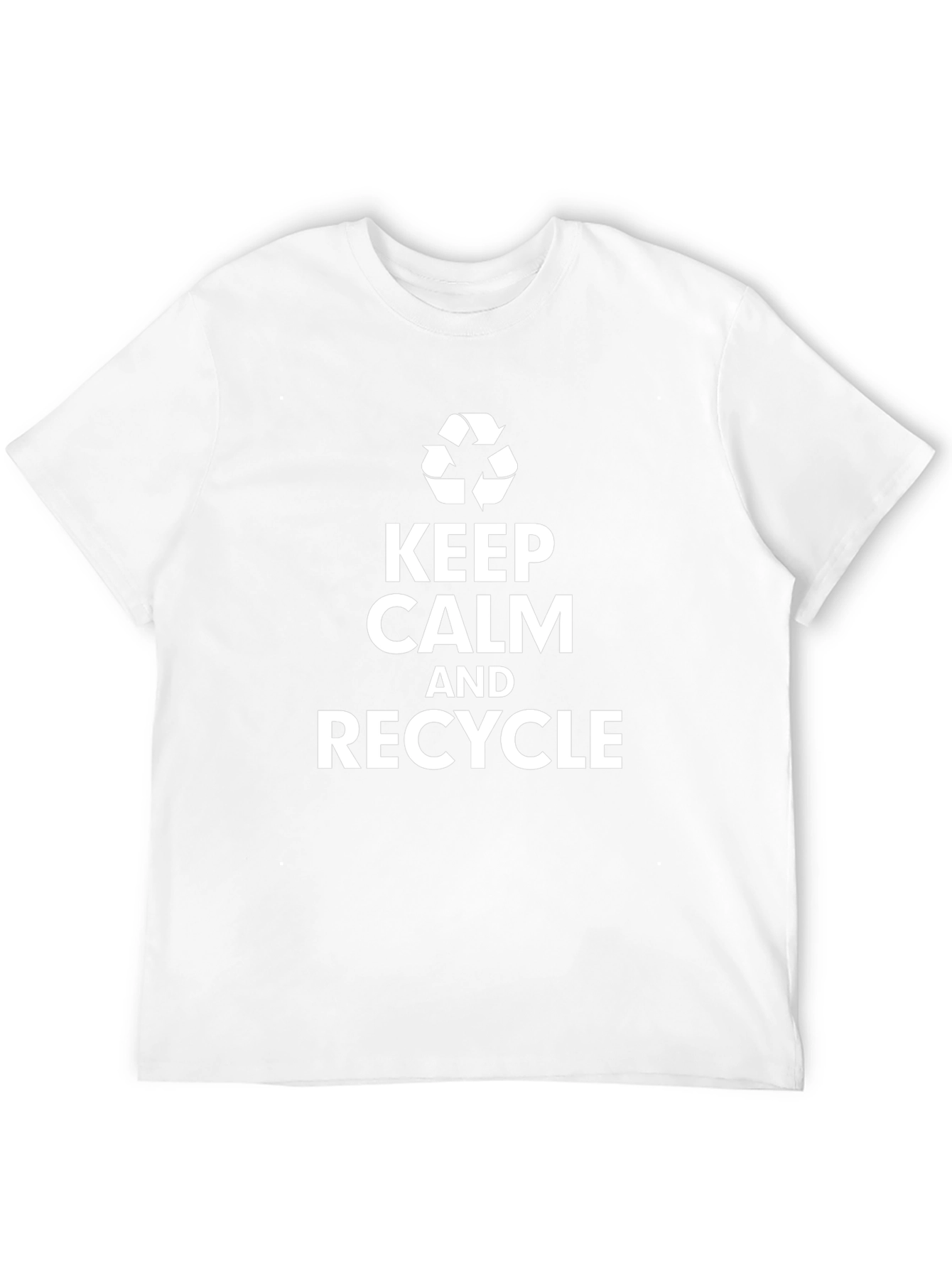 Keep Calm and Recycle Graphic Tee - Black Cotton T-Shirt