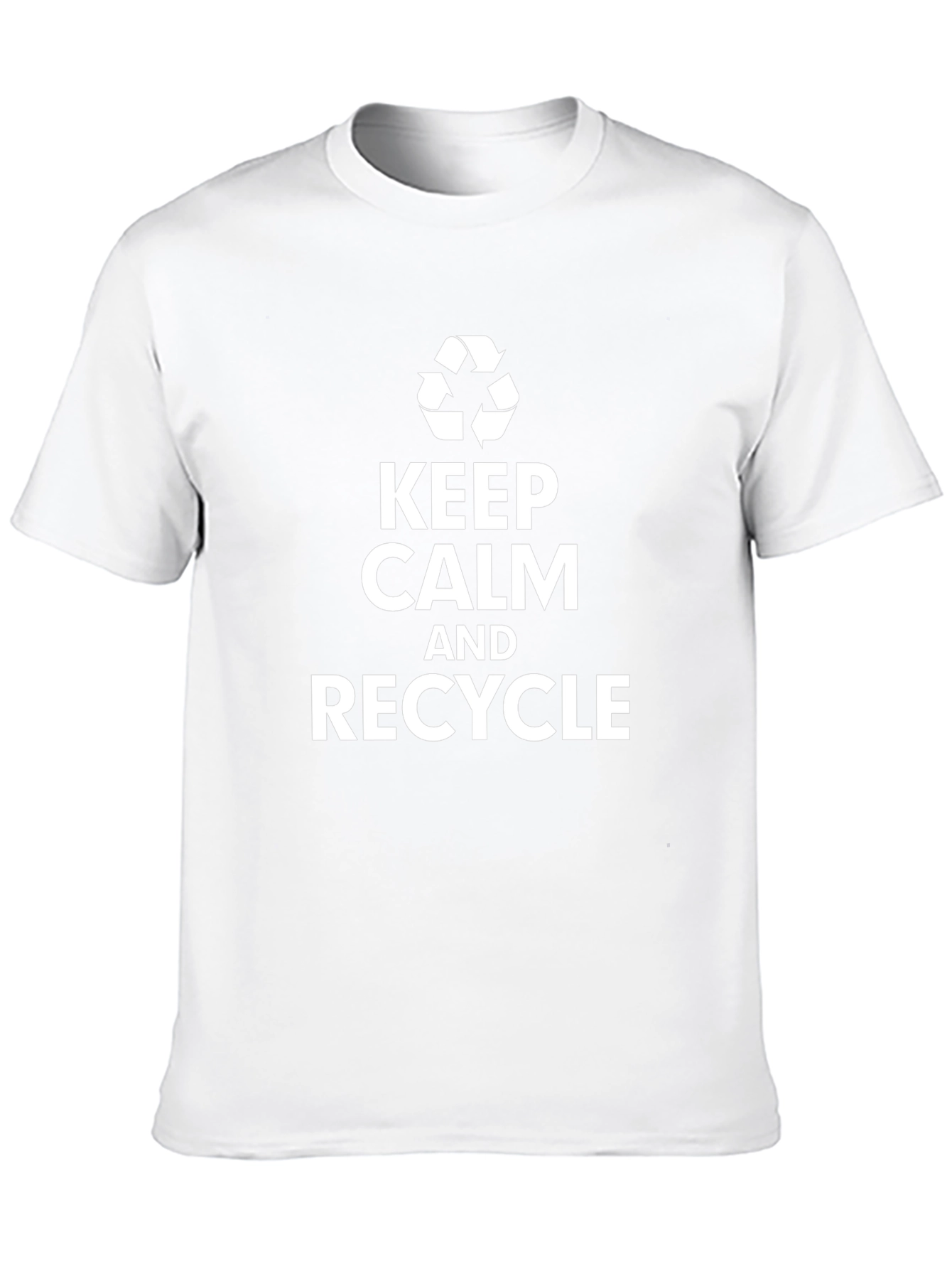 Keep Calm and Recycle Graphic Tee - Black Cotton T-Shirt
