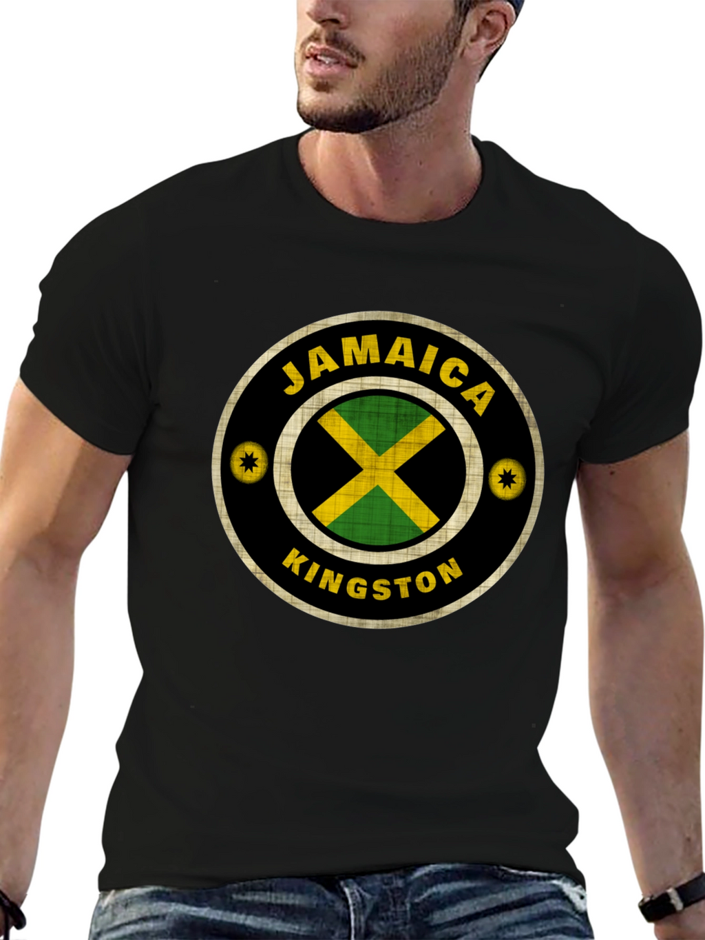 Jamaica Kingston Graphic T-Shirt - Black