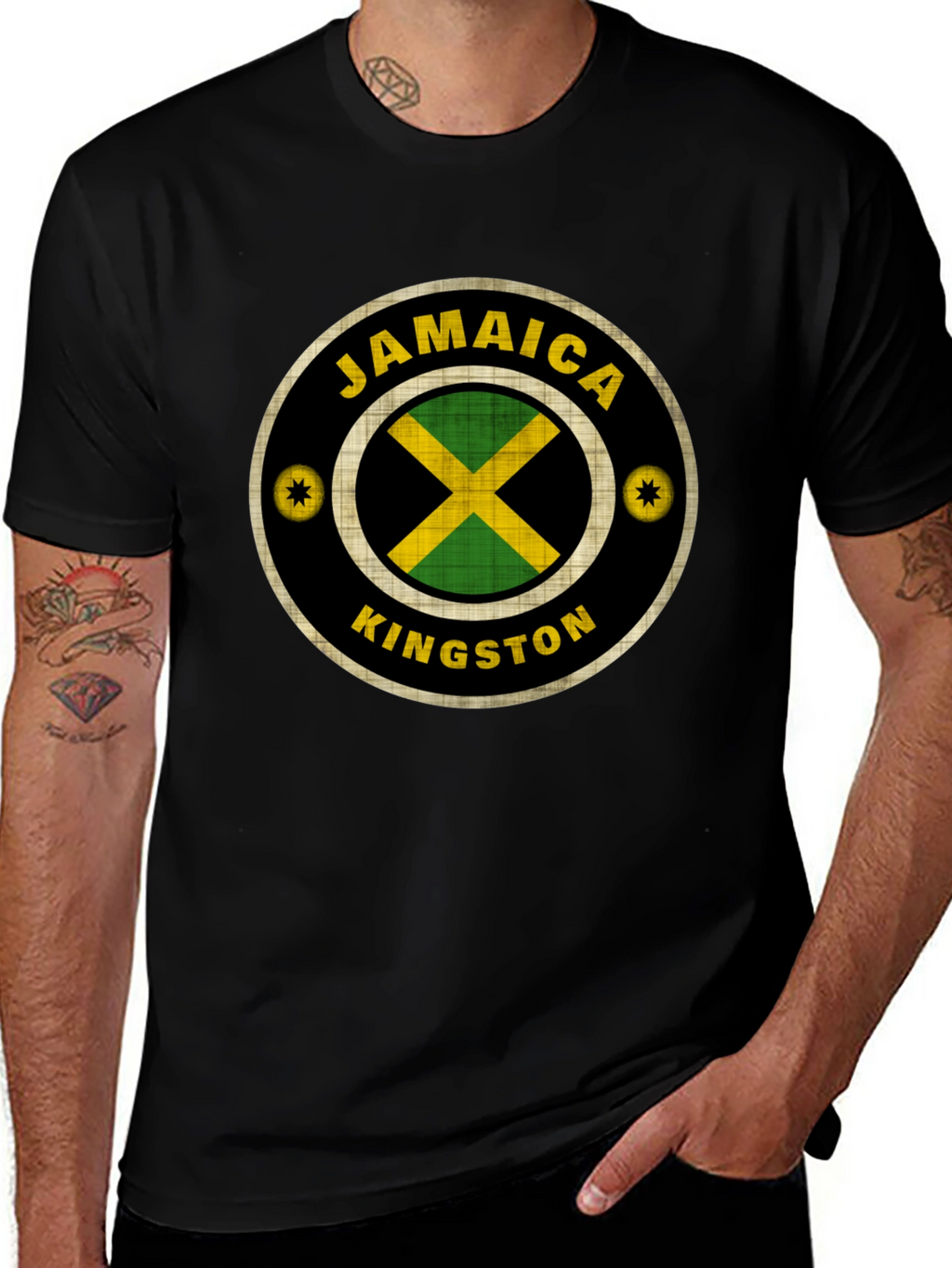 Jamaica Kingston Graphic T-Shirt - Black
