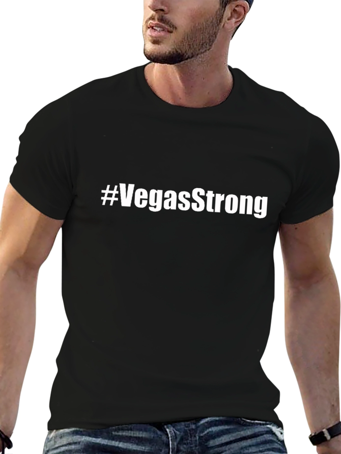 #VegasStrong Black T-Shirt - Show Your Support