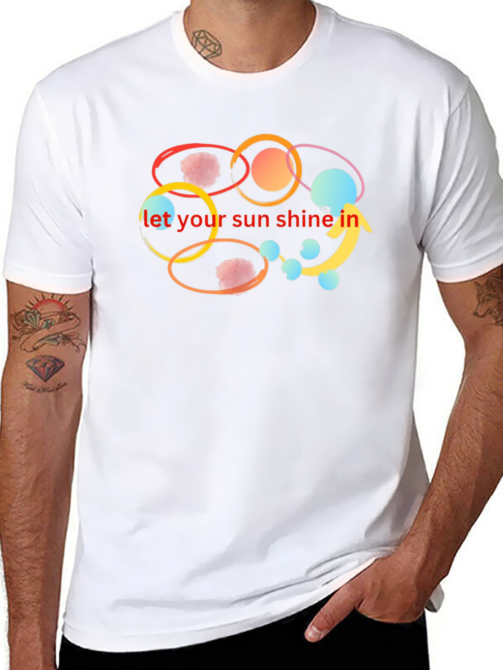 Let Your Sun Shine In Black T-Shirt