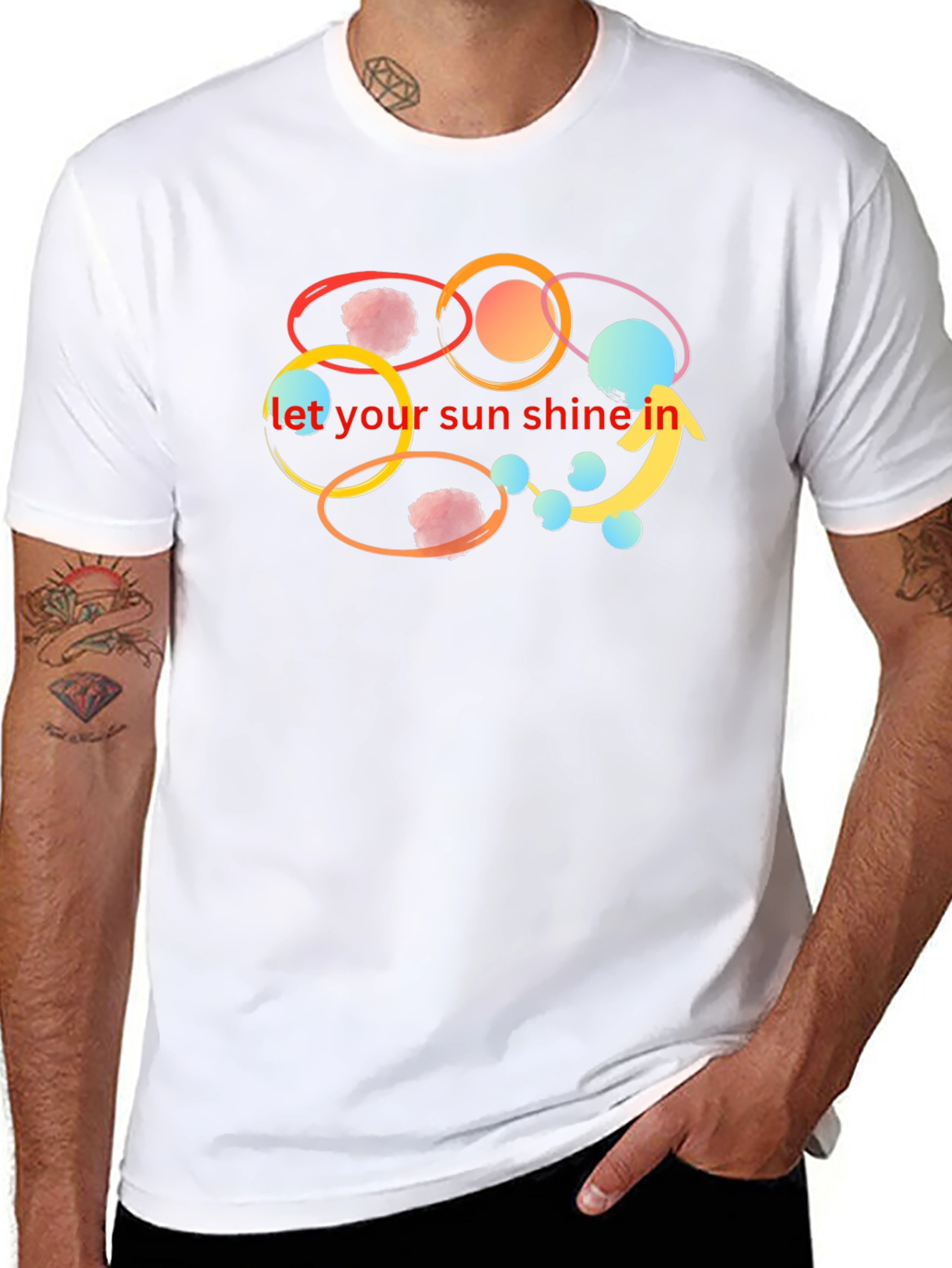 Let Your Sun Shine In Black T-Shirt